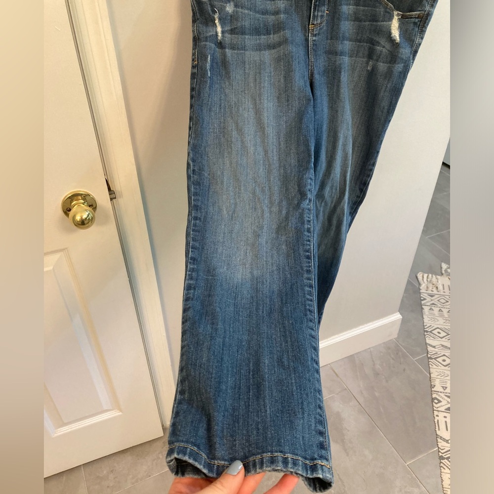 LC Lauren Conrad straight leg mid rise jeans size 12 - Picture 3 of 5